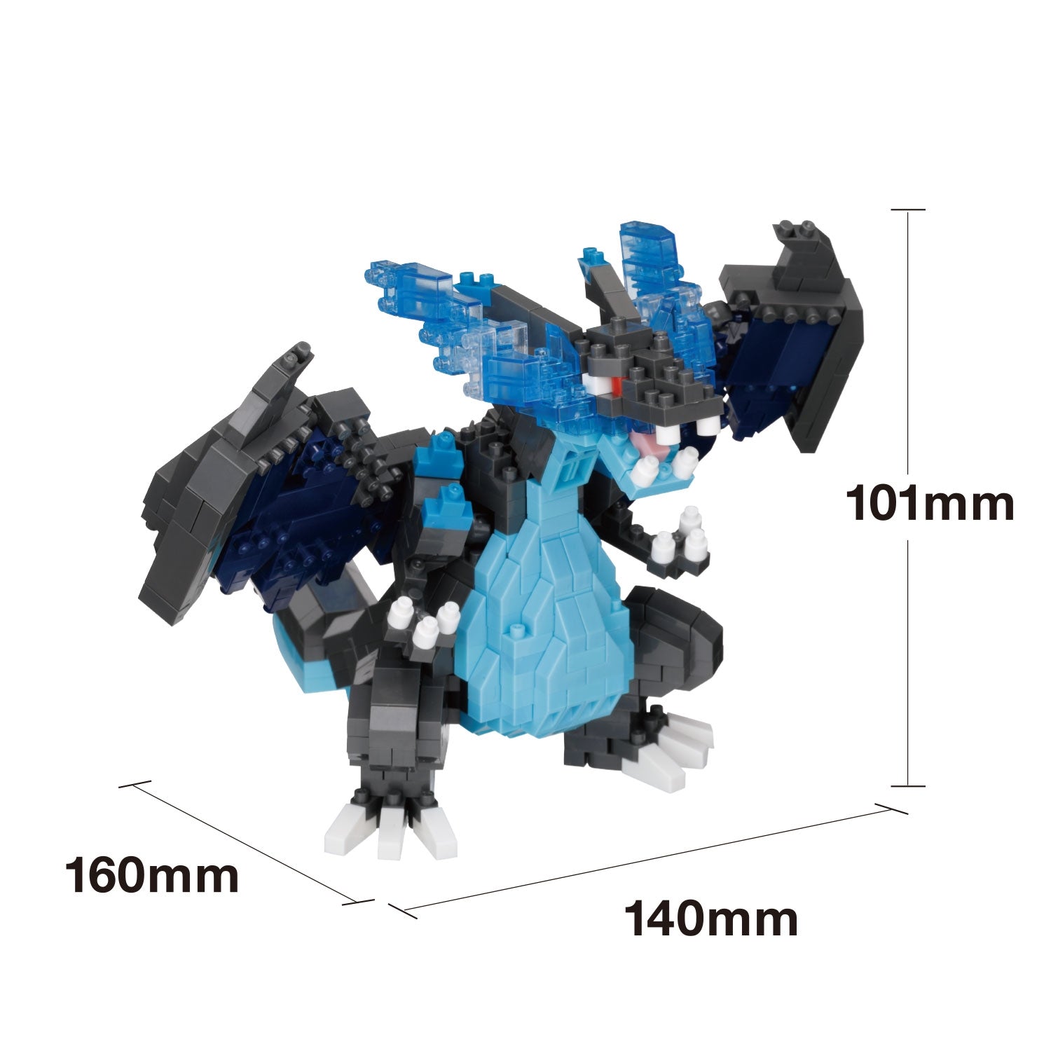 Nanoblock Mega Charizard X RS, authentic Japanese Pokemon collector's item with official packaging