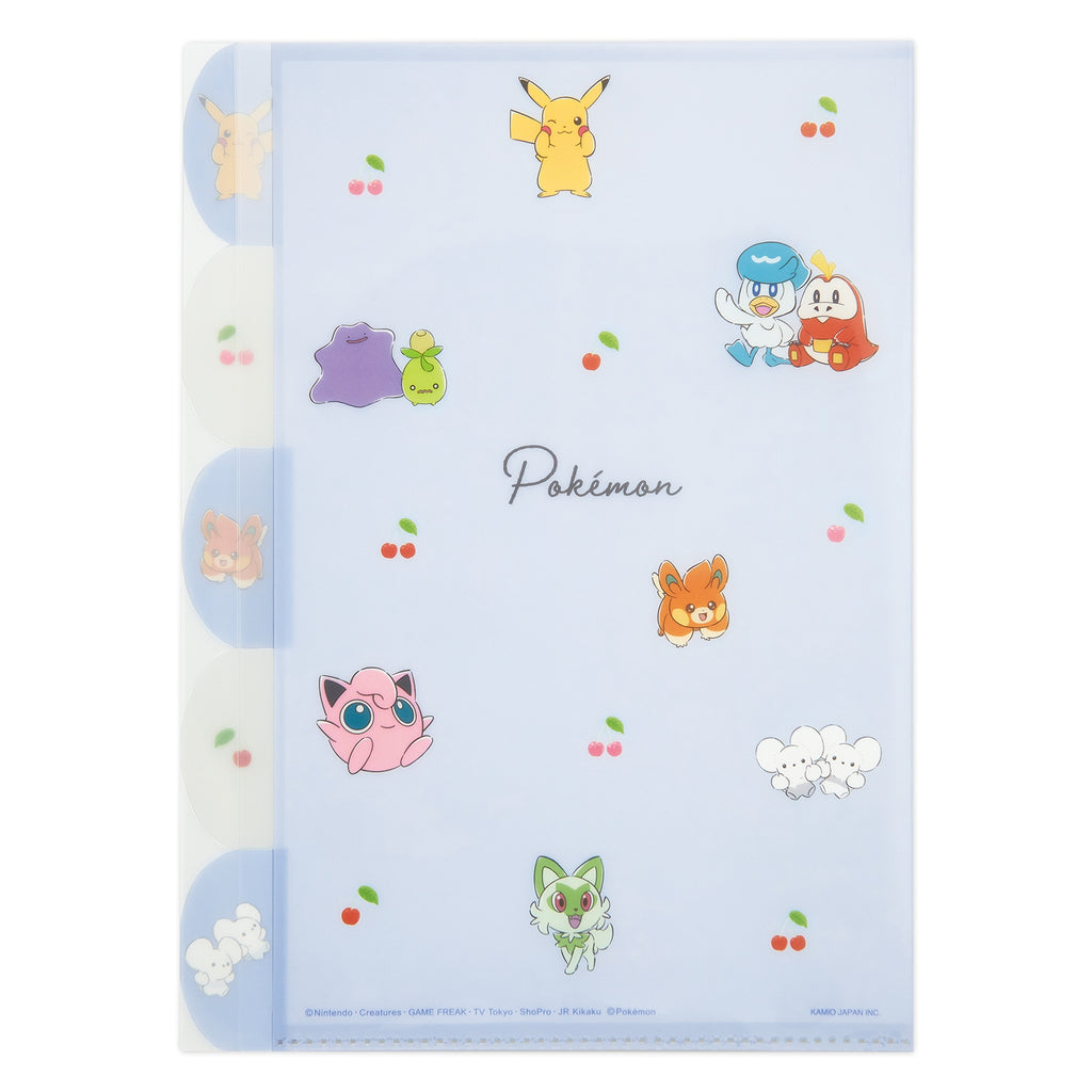 Die cut 5 index clear file/cherry