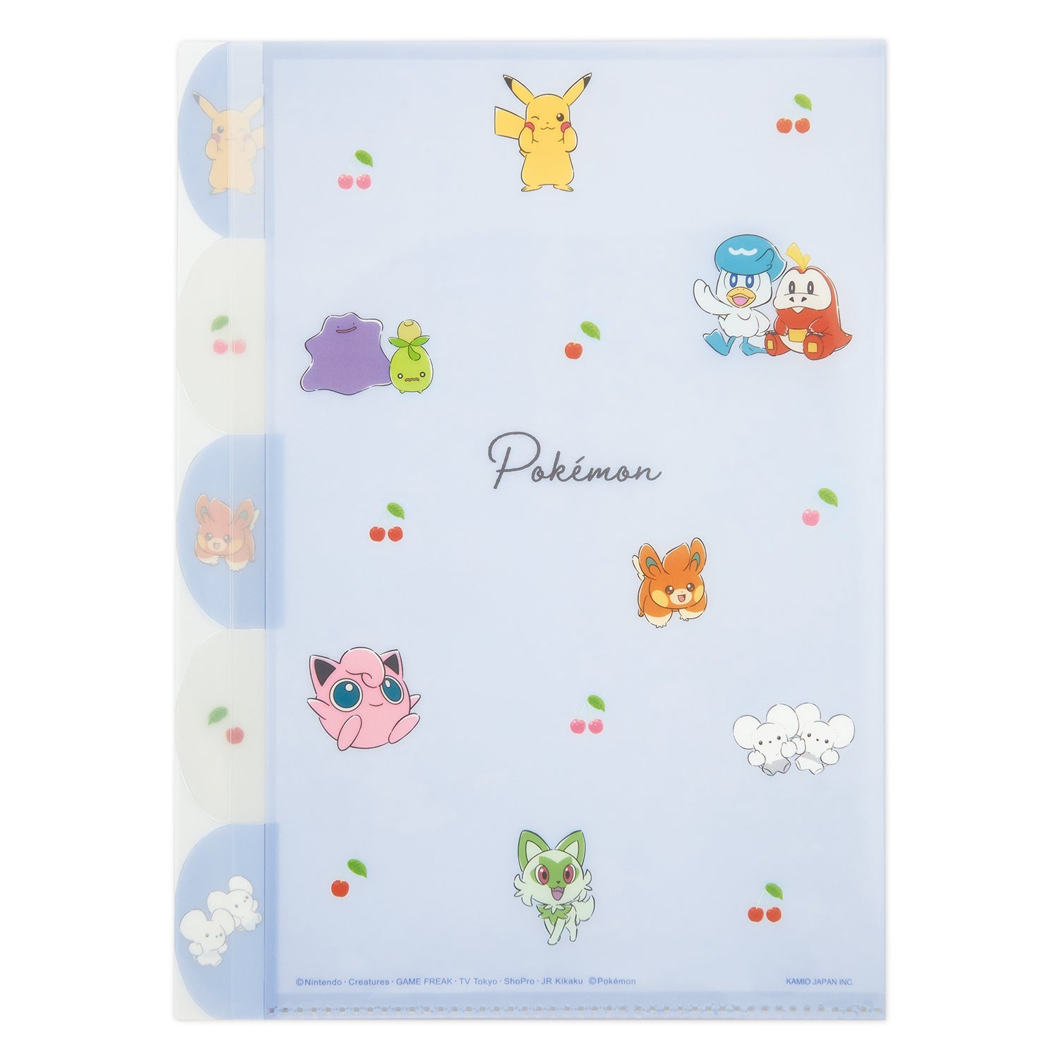Die cut 5 index clear file/cherry