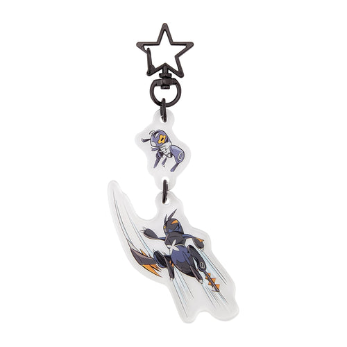 Grasshopper Mame keychain with 2-chain acrylic design from Japan