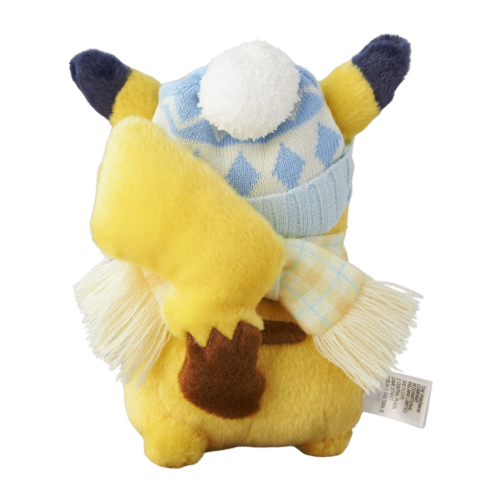 Japanese Pikachu Snow Play plushie, adorable facial expression