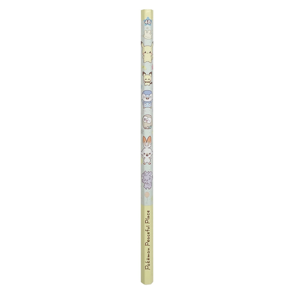 Close-up of Kakikata Pencil 4B 4-pack Poke Piece, showcasing authentic Japanese packaging and design