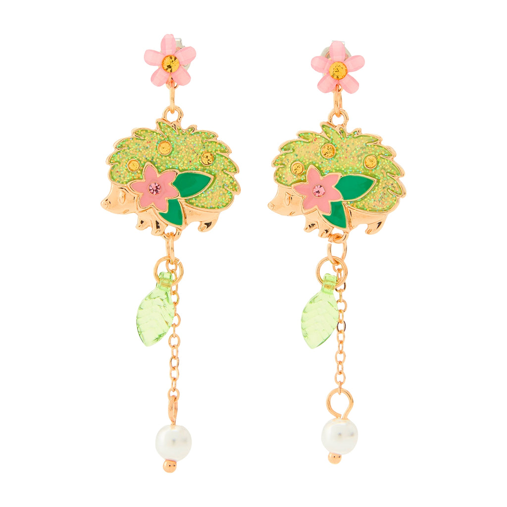 Pokémon Shaymin Earrings with green leaf design from Japan