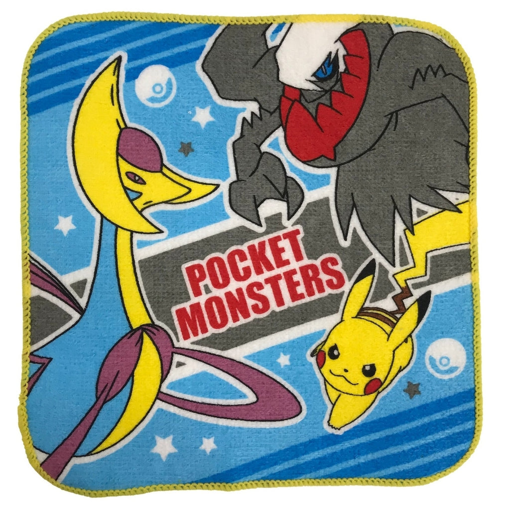 Authentic Japanese Pokemon 3P mini towel with unique design elements