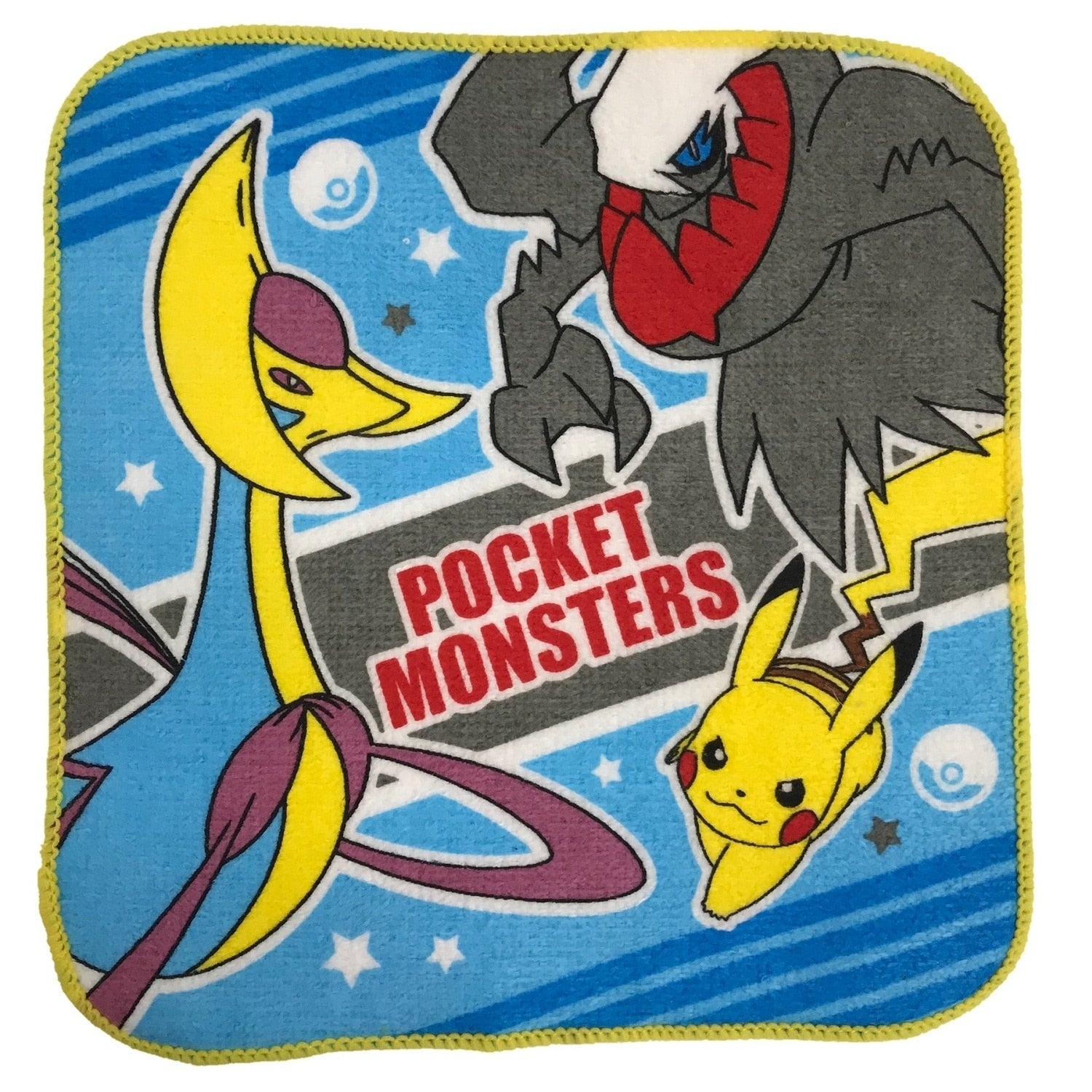 Authentic Japanese Pokemon 3P mini towel with unique design elements