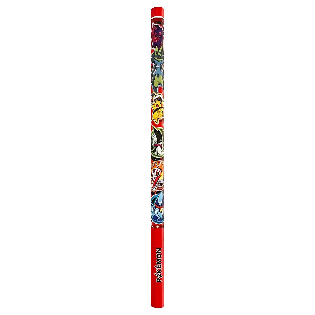 Close-up of Pokemon Red Pencil from Japan, featuring official Pokemon Center Japan logo and packaging