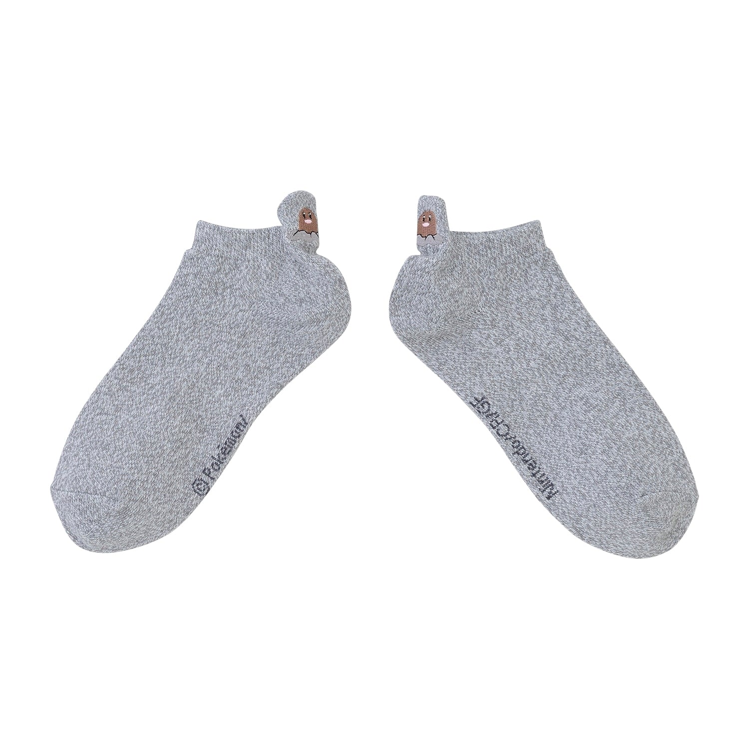 [Choice] Short socks with heel embroidery Digda (23-25cm) / (25-27cm)