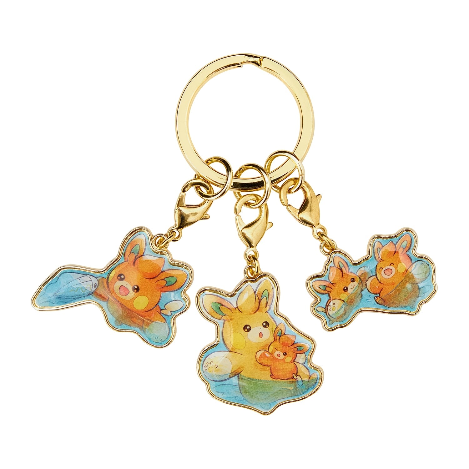 PAMO NO MURE Suiei keychain from Japan, 3-chain metal figure with detailed design