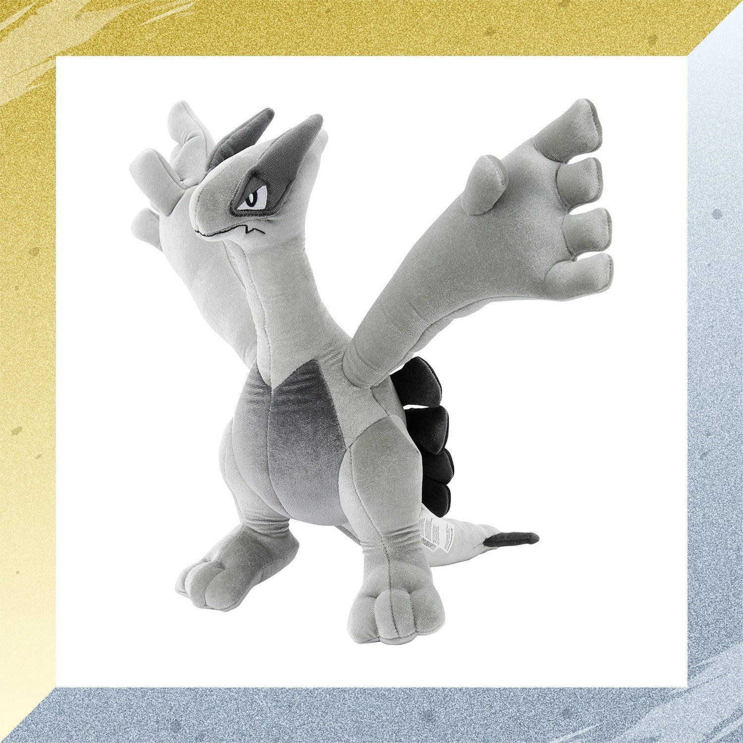 Lugia silver plush toy from Japan, detailed wings and silver finish