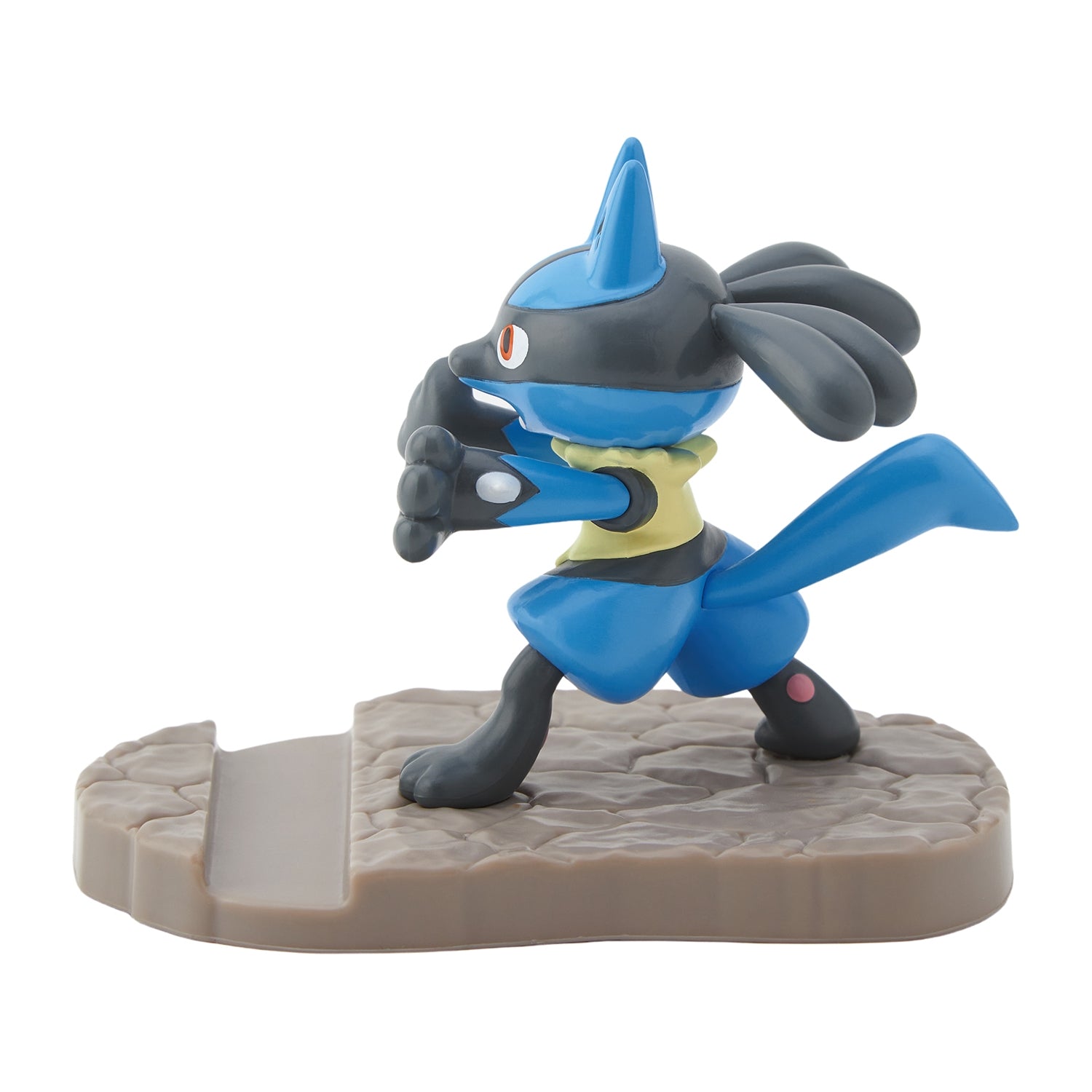 Japanese collectible Lucario figure, with packaging from Japan