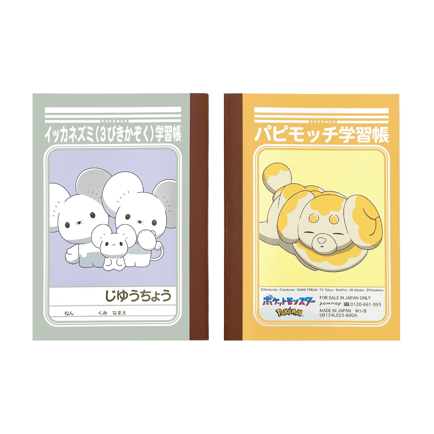 Close-up of Pokemon Mini Study Book Set 9-A pages with Japanese text