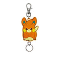 Pawmi rubber reel keychain with Electric-type design, officially licensed from Japan