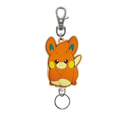 Pawmi rubber reel keychain with Electric-type design, officially licensed from Japan