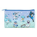 Flat multi pouch gradation/blue & mint