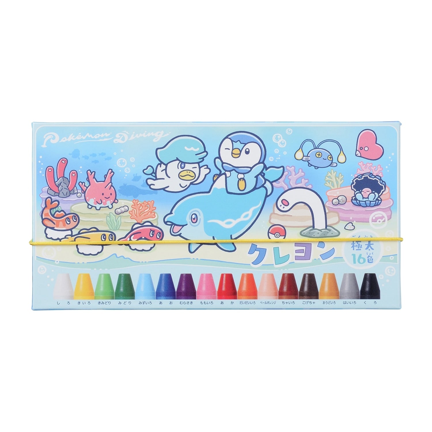 Pokémon Diving Crayons Set with Pidgey from Japan, colorful box