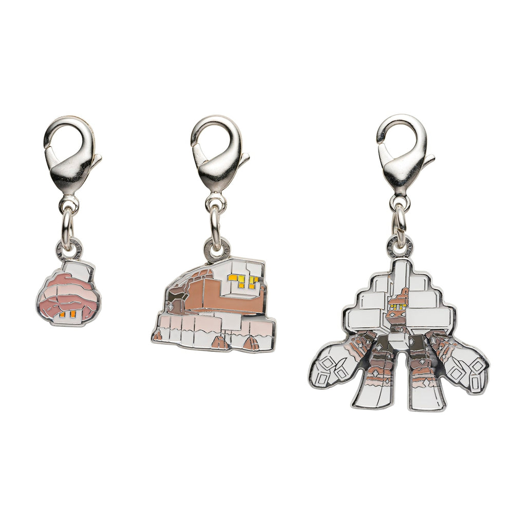 Pokemon National Encyclopedia metal charm set from Japan, featuring #932, #933, #934 with fine details