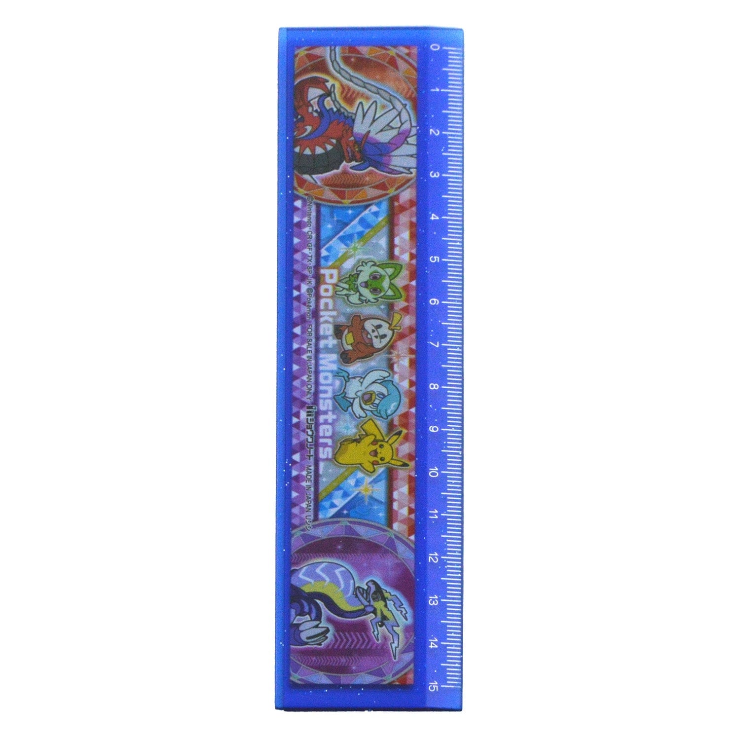 Authentic Japanese Pokemon ruler, 4x16x0.3 cm, with official Pokemon Center Japan packaging