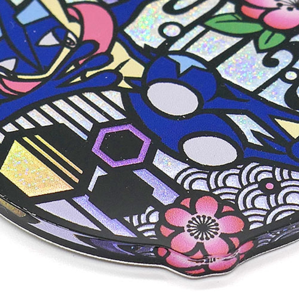 Close-up of Greninja Kirie Series keychain with glitter effect from Japan