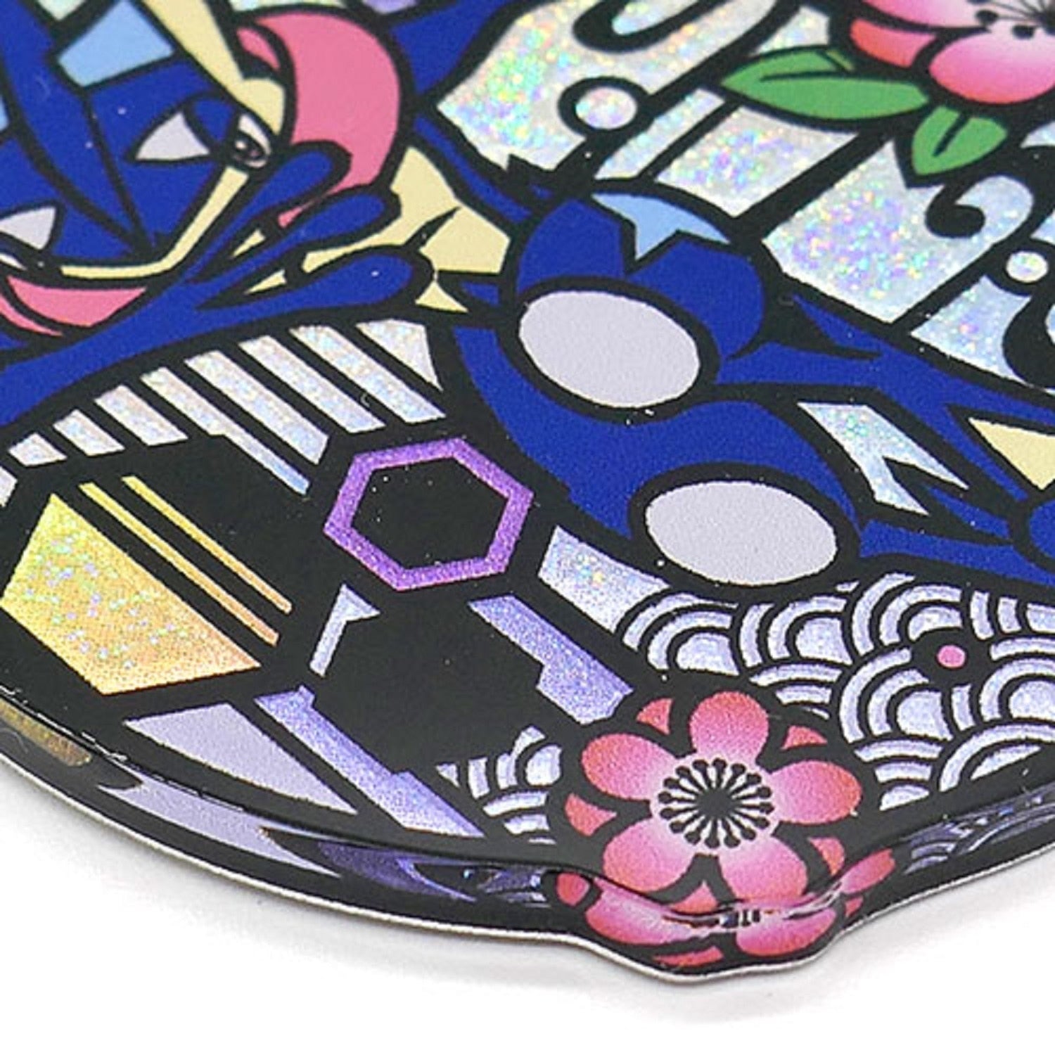 Close-up of Greninja Kirie Series keychain with glitter effect from Japan
