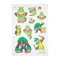 Cloth sticker irodo Sarunori & Bachinky & Gorillalander from Japan, featuring Rillaboom design