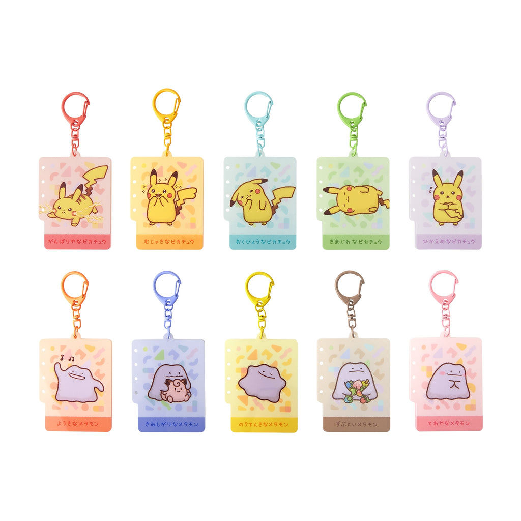 Pokemon Acrylic Keychain 10 pockets 10 colors from Japan