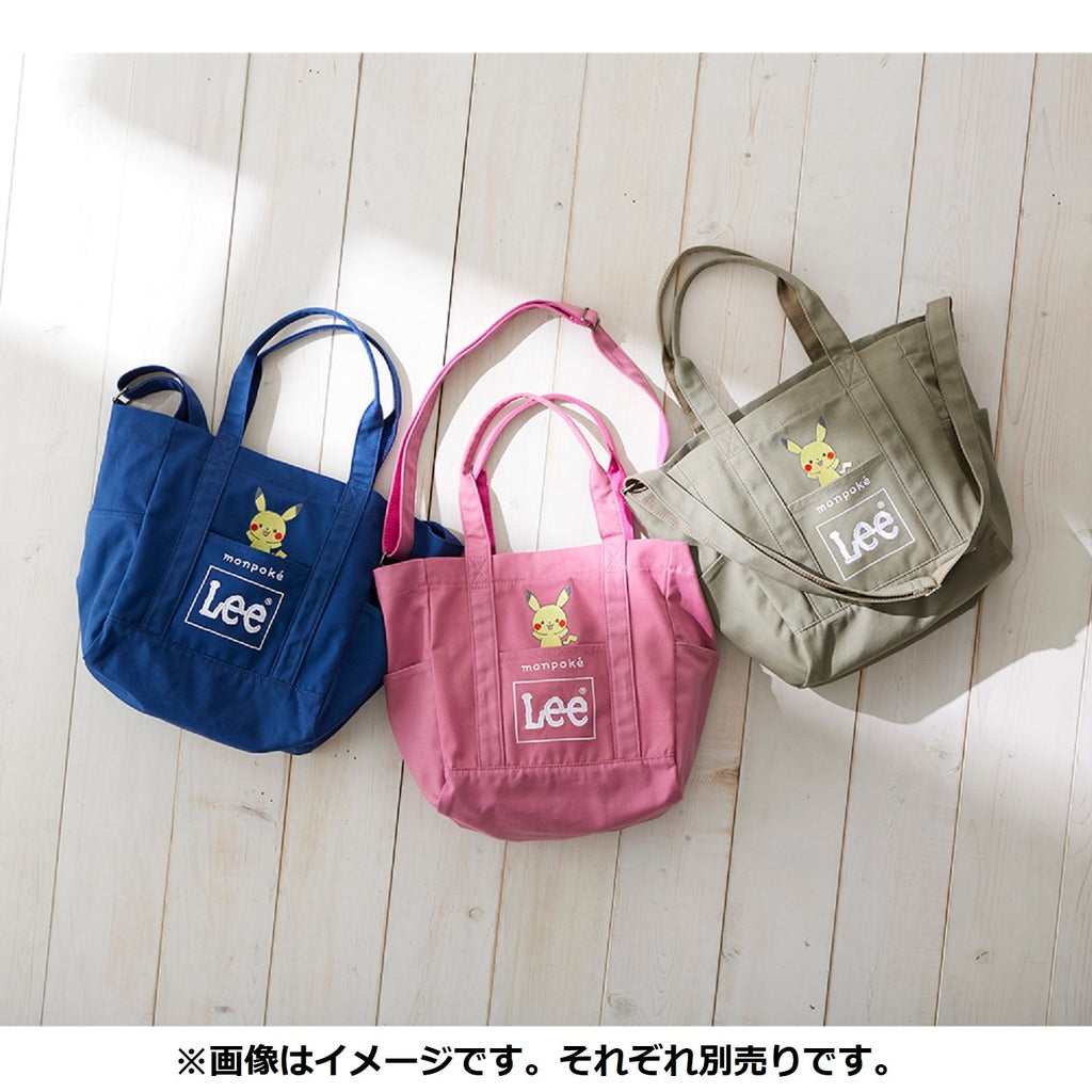 Monpoke Lee W Name Cotton Canvas Tote Pink