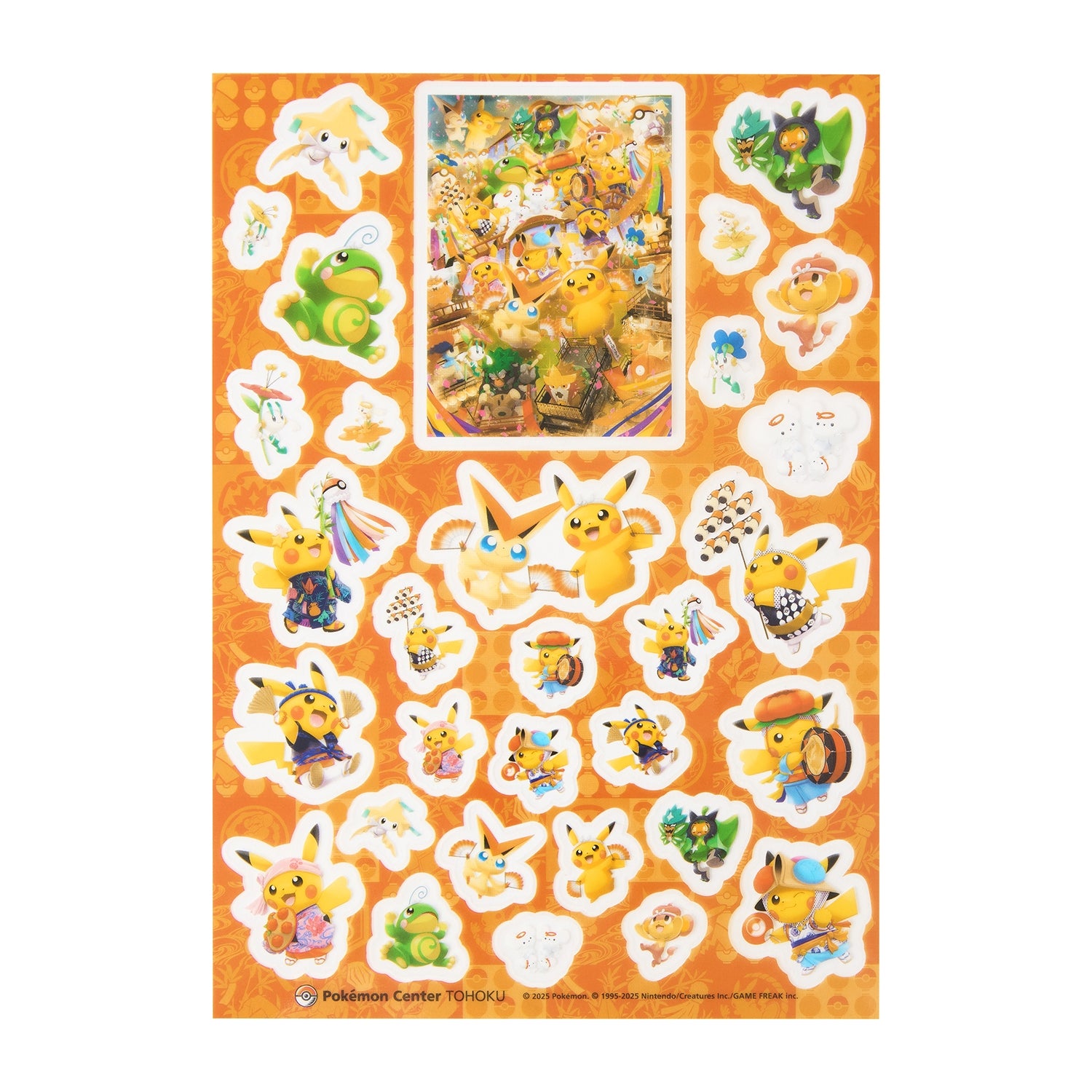 PET Seal Pokemon Center Tohoku R sticker from Japan, featuring colorful Pokemon characters