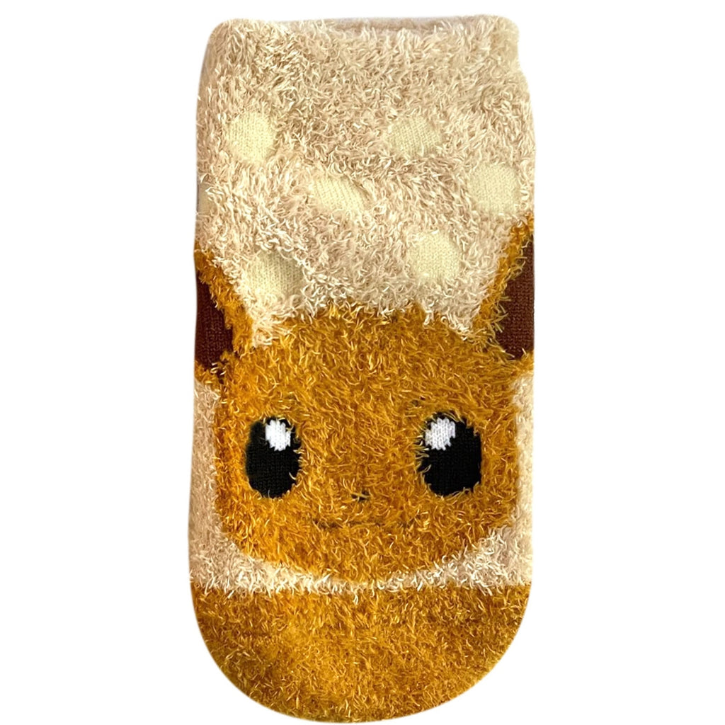 Fluffy socks Eevee dot kids (13-18cm)