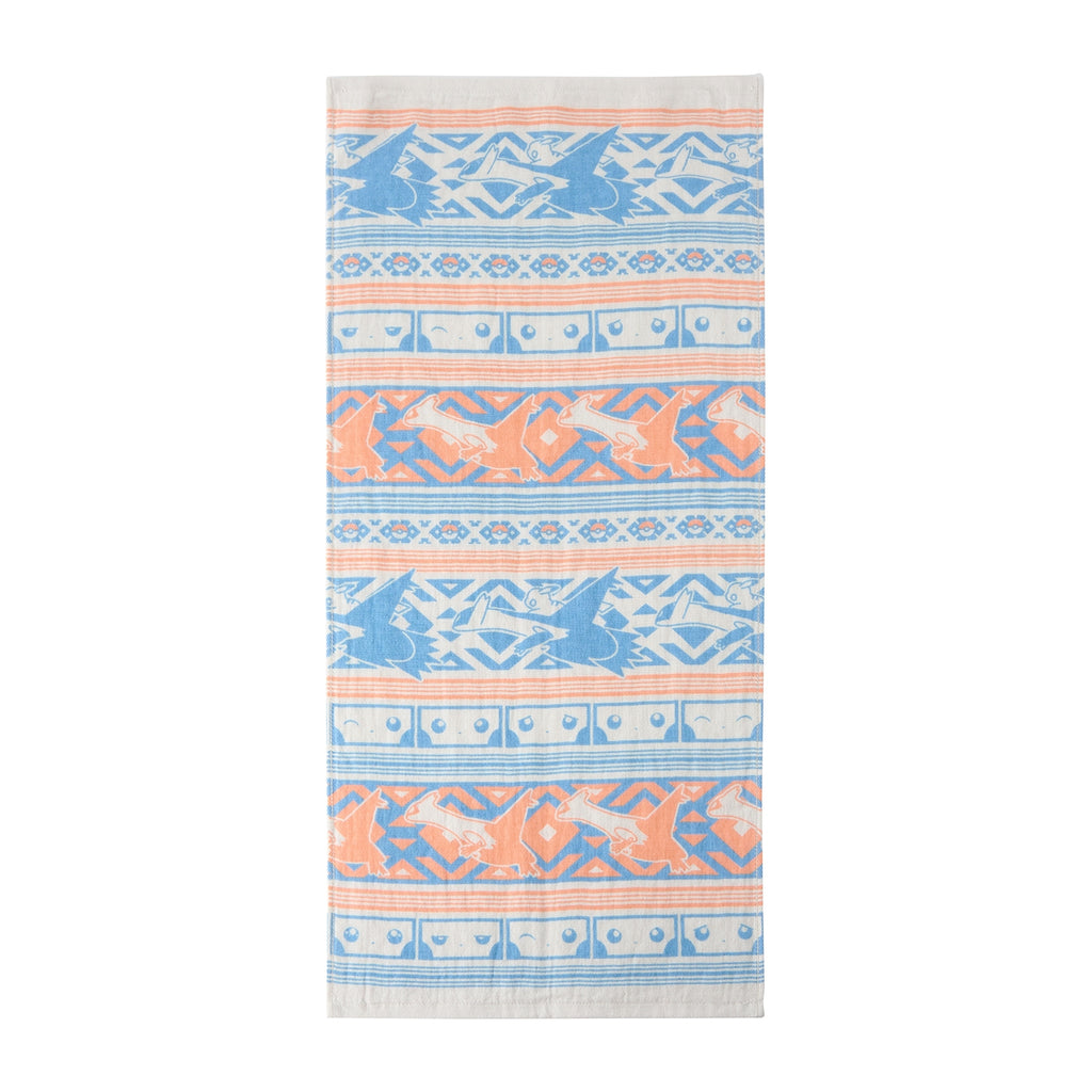 Pokemon Center Fukuoka Tenugui Towel with vibrant Pikachu design from Japan