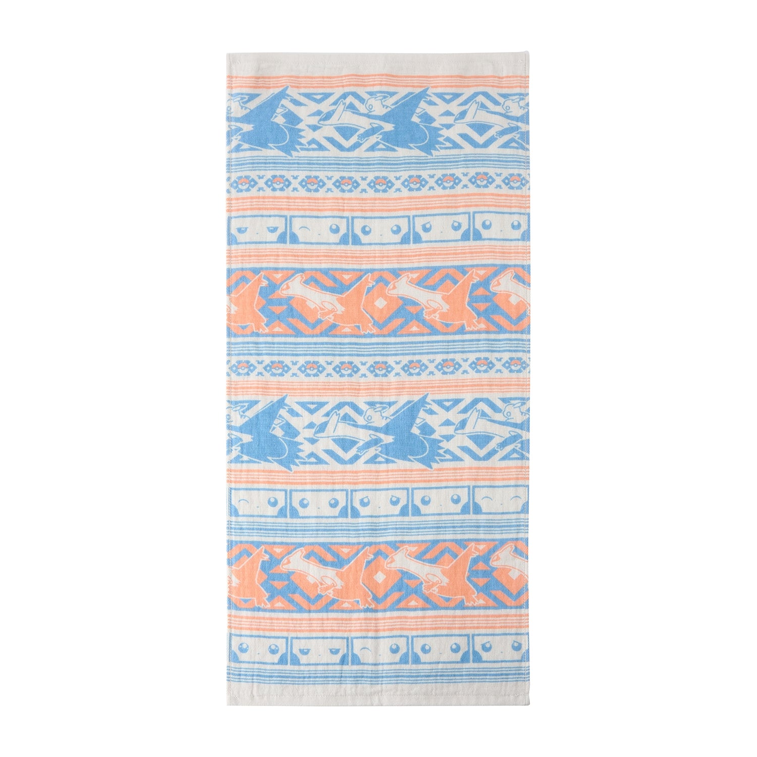 Pokemon Center Fukuoka Tenugui Towel with vibrant Pikachu design from Japan