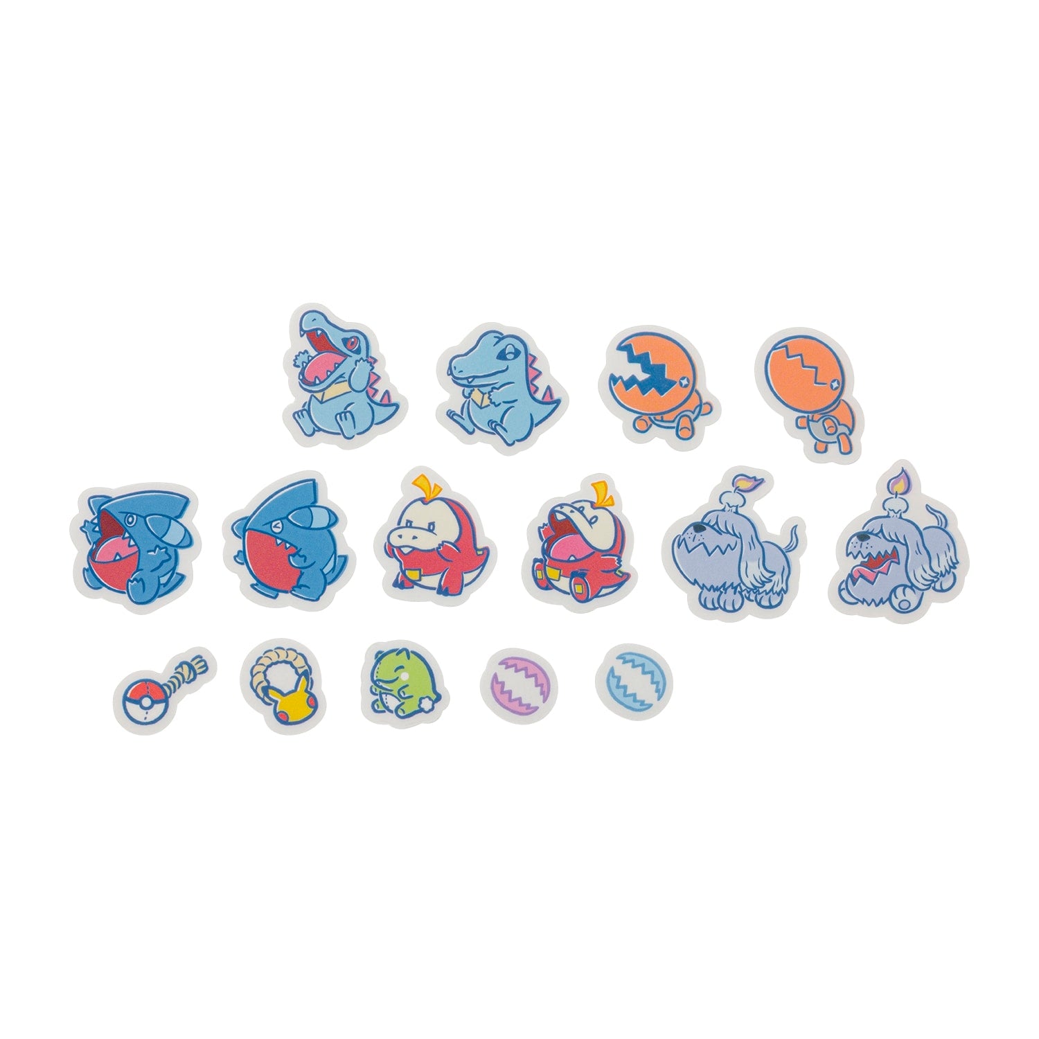 Official Pokemon Center Japan stickers, showcasing detailed designs and authentic Japanese packaging