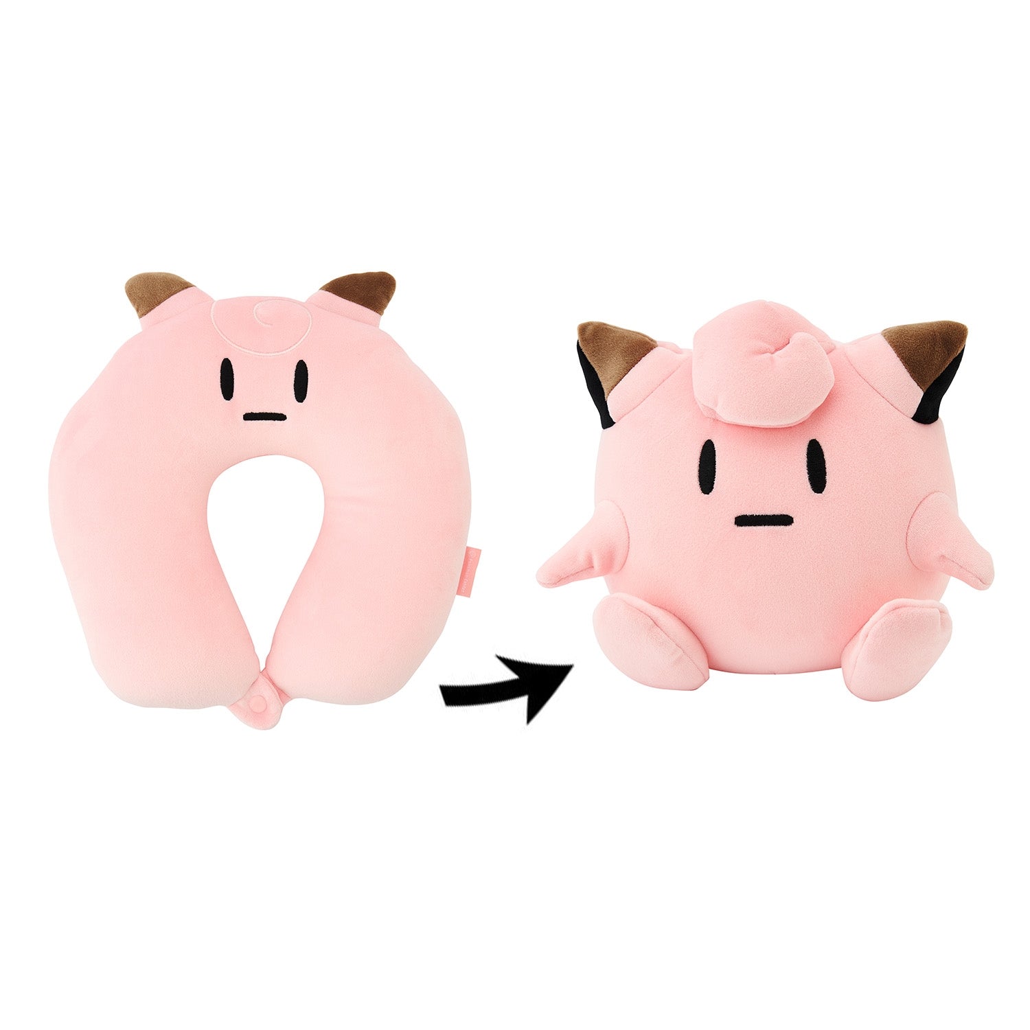 Clefairy neck pillow with fairy design from Japan
