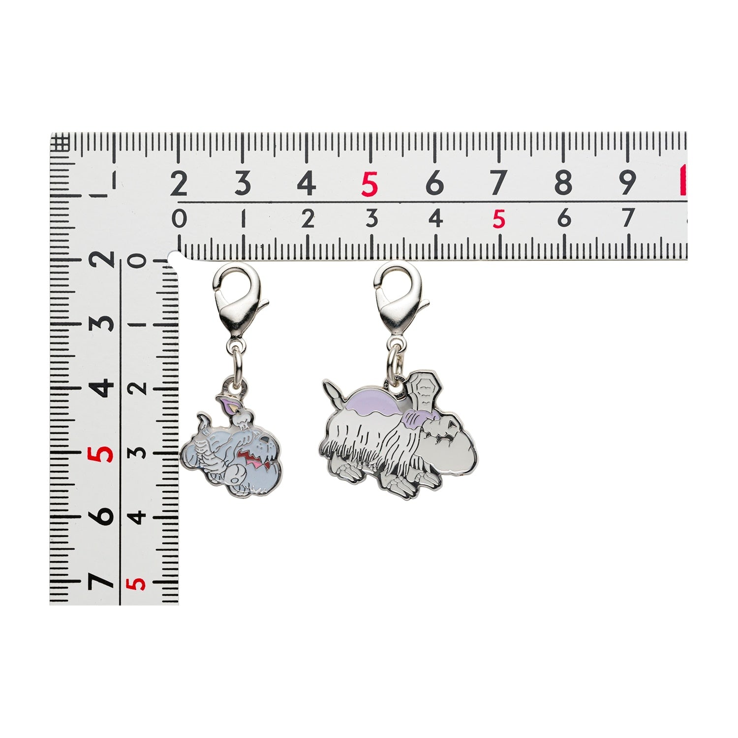 Authentic Japanese Pokemon Metal Charm 971/972, official Pokemon Center Japan merchandise with unique packaging