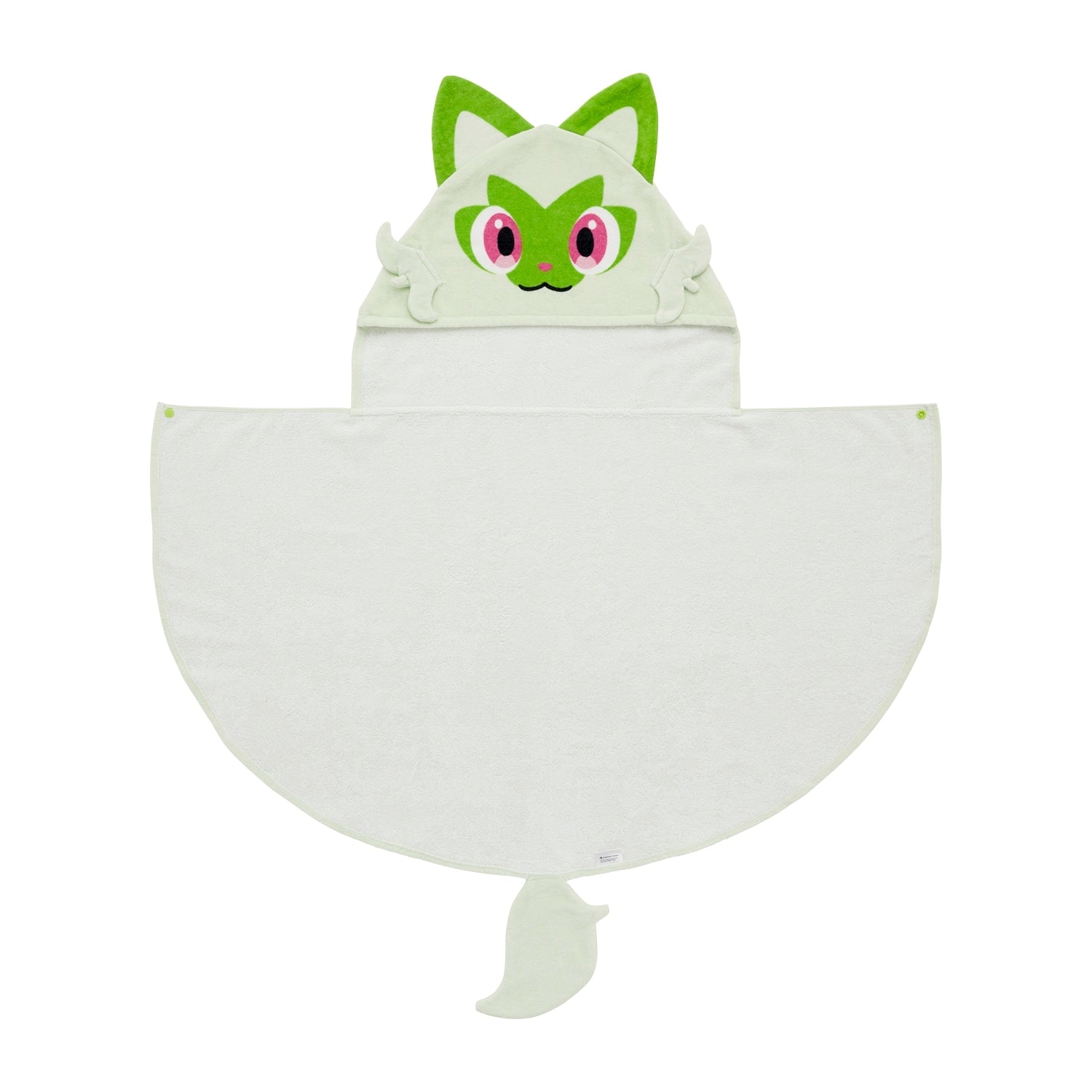Nyaoha hooded towel with colorful tail from Japan