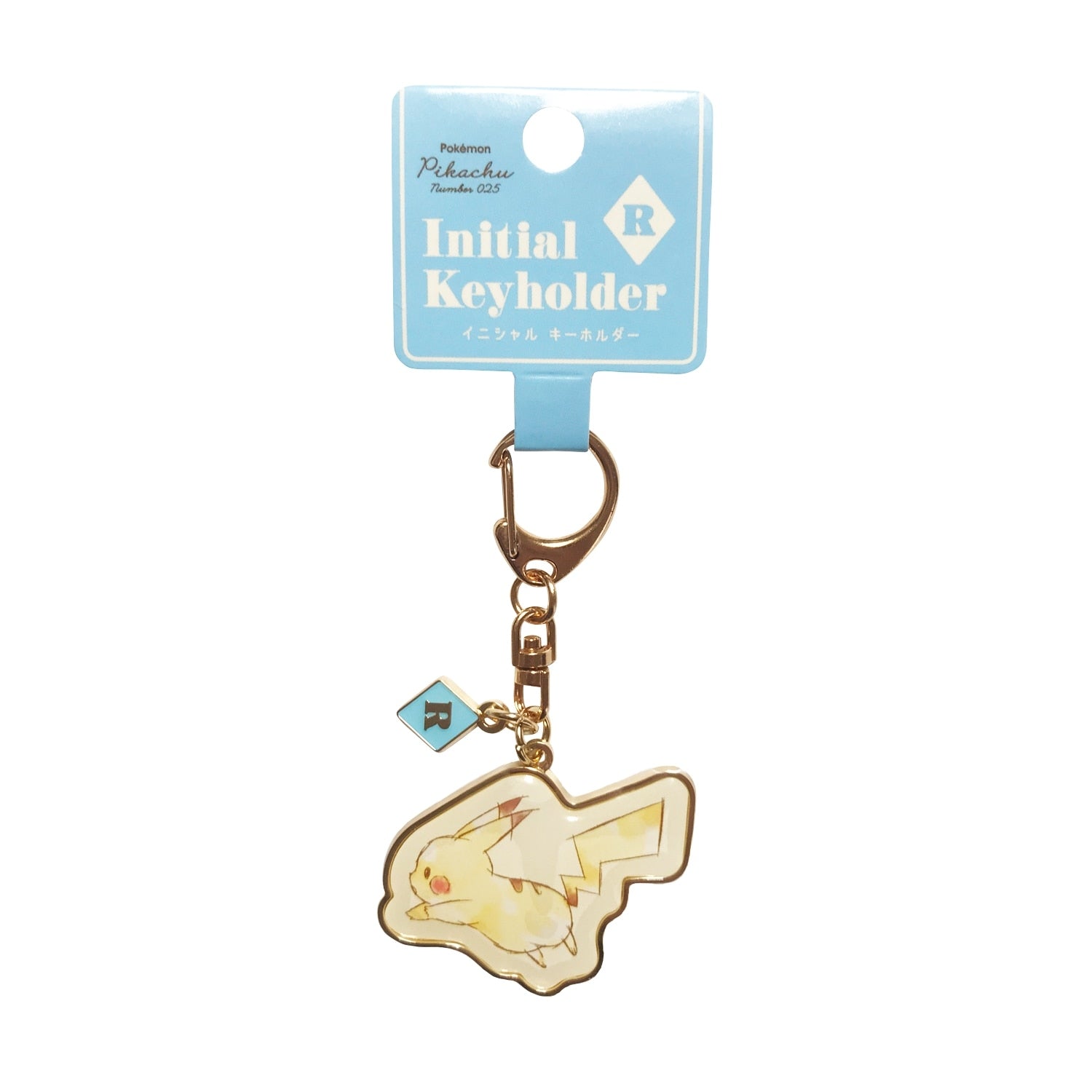 Pikachu number025 keychain with yellow electric mouse pokemon design from Japan