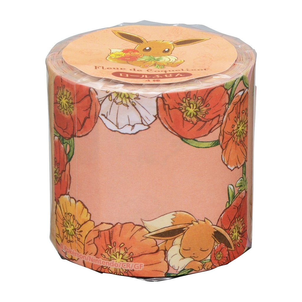 Pokemon Roll Sticky Notes Fleur de Coquelicot with floral design from Japan