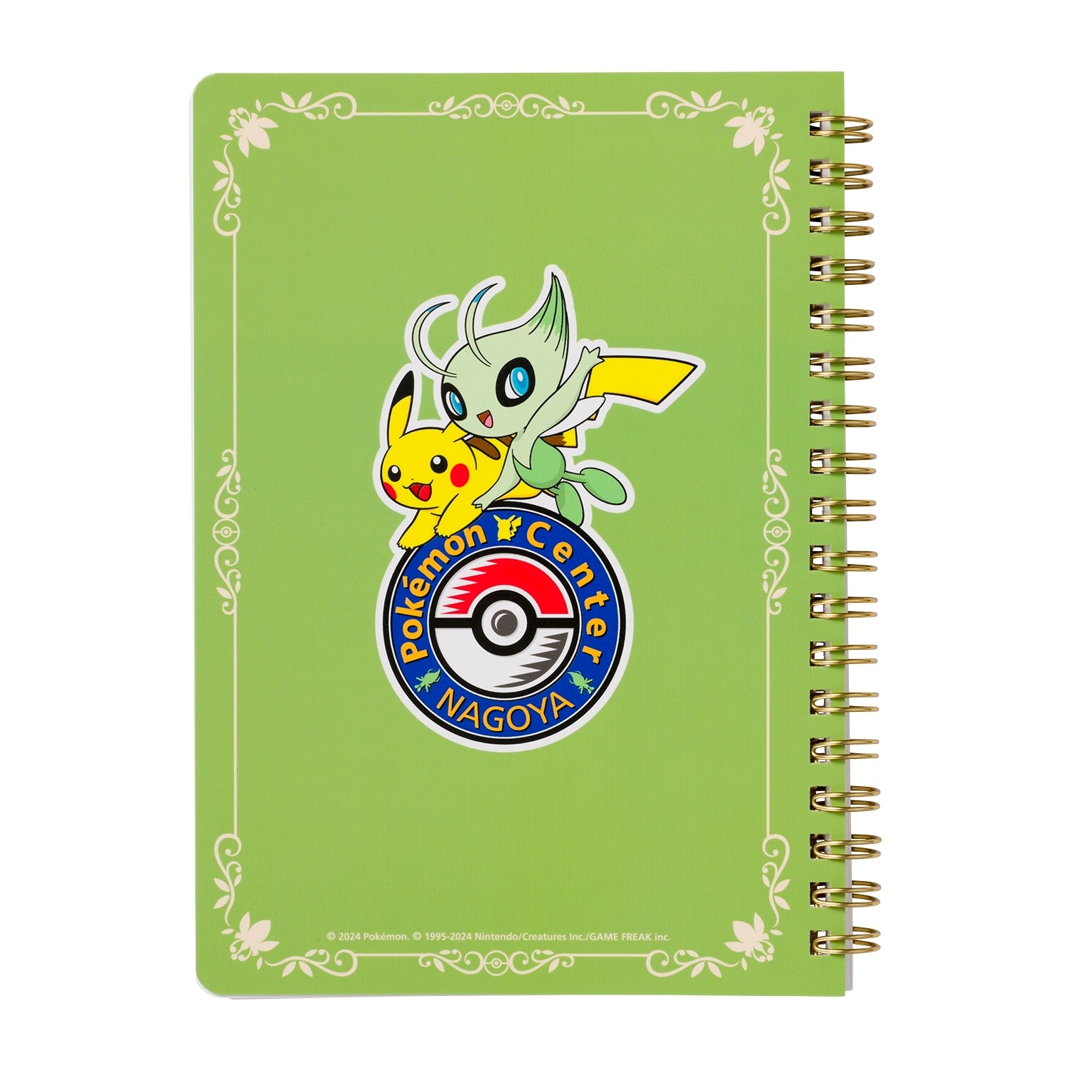 Official Pokemon Center Japan Celebi notebook, 18.2x13.8x1.5 cm, sourced from Japan