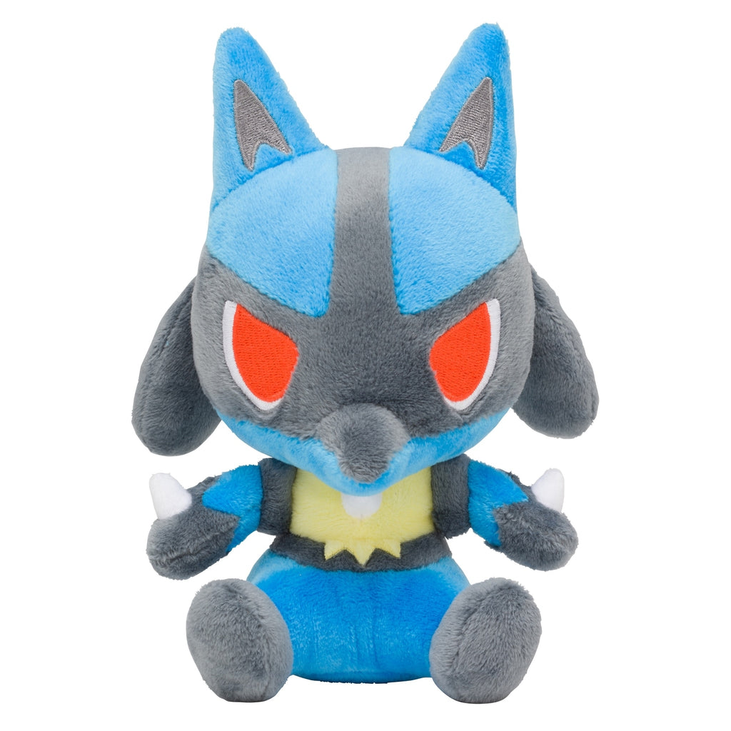Authentic Lucario plushie with vibrant colors from Japan