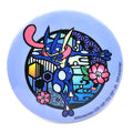 Gekkouga pin with glittering can badge from Japan