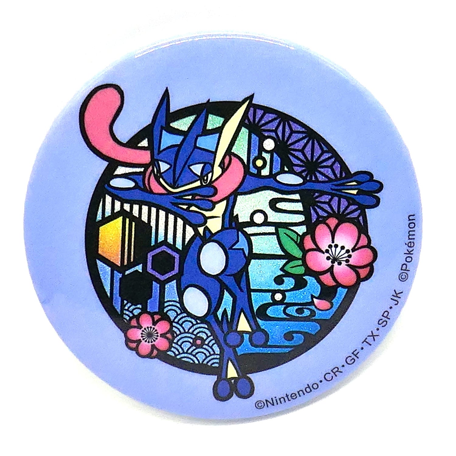 Gekkouga pin with glittering can badge from Japan