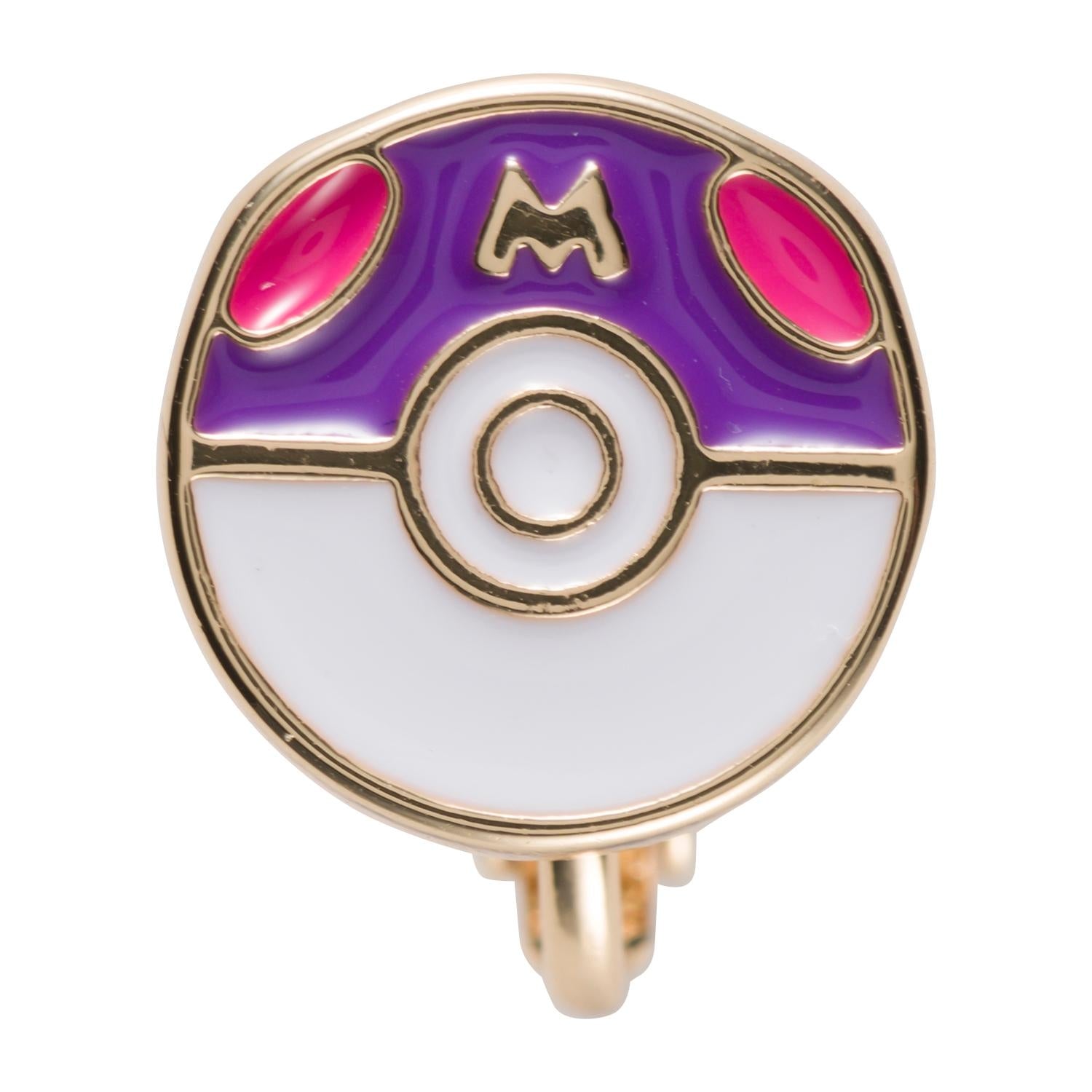 Pokémon Master Ball Earrings with shiny ball design from Japan