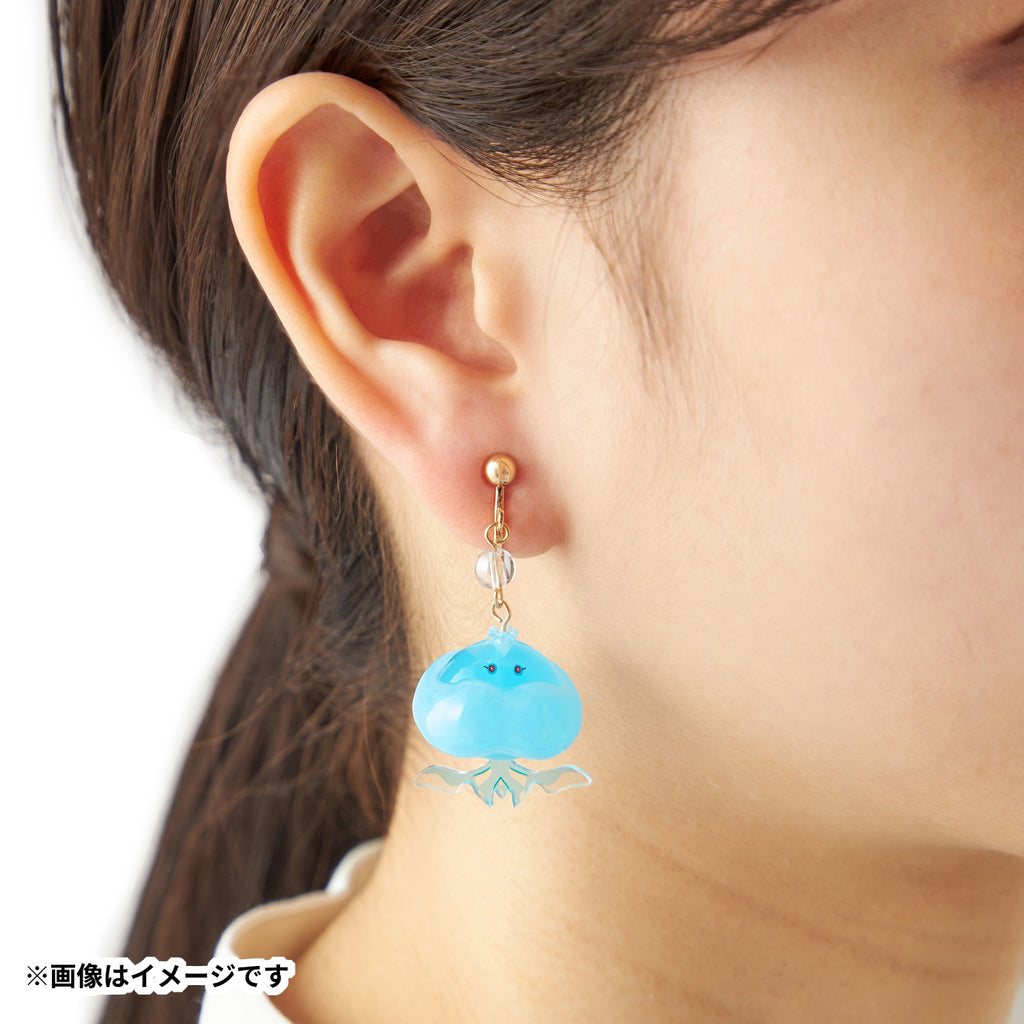 Pokémon 107 Brungel earrings on display, shipped from Japan with care