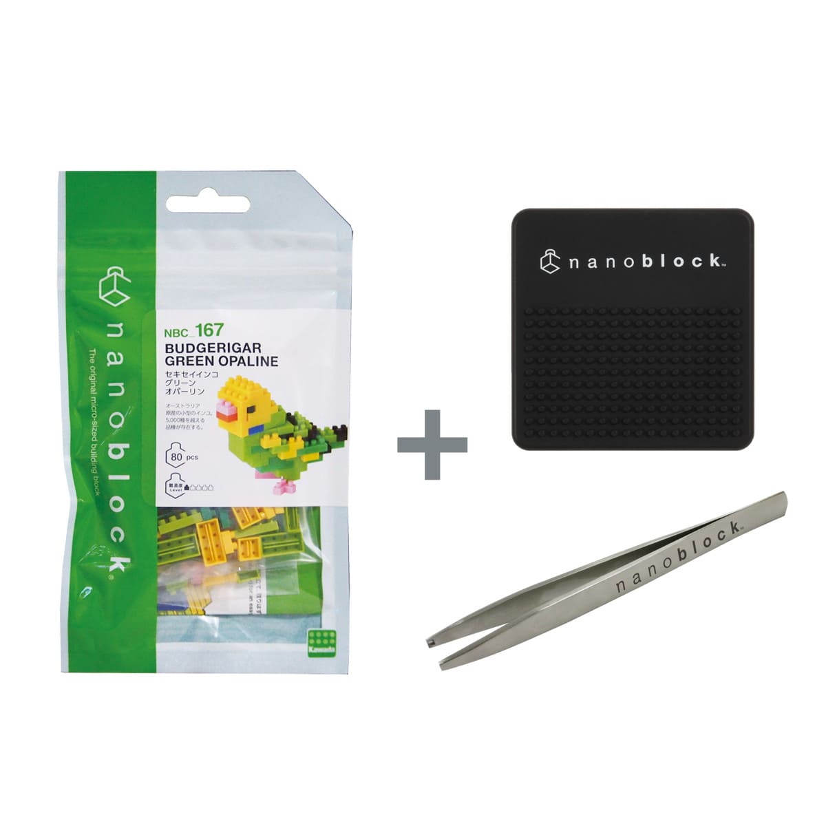 Nanoblock first set (budgie & mini pad & tweezers)