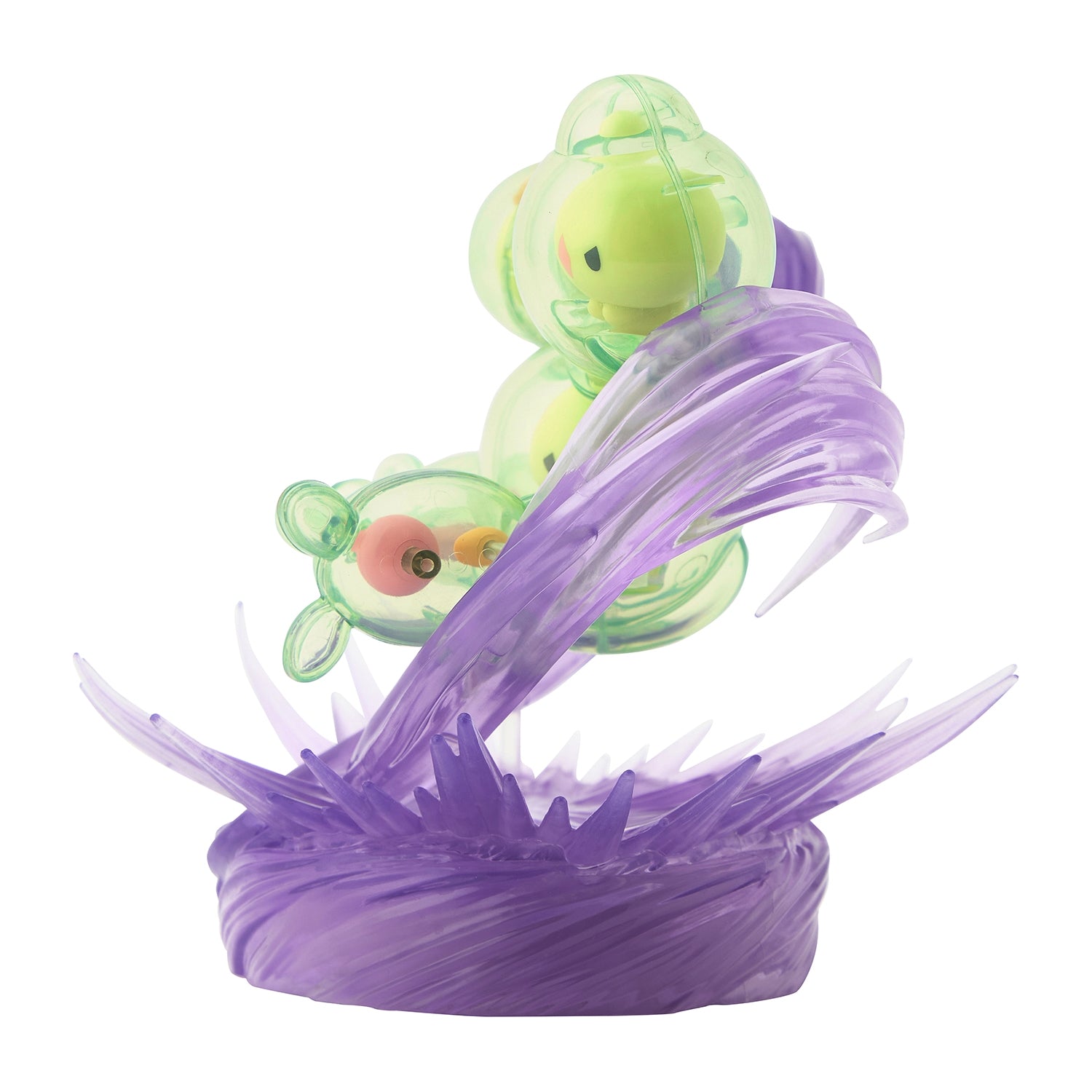 Close-up of PSYCHO CYBER Uniran Dubran Runcrus figure's light up feature from Japan
