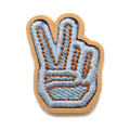 atmos Tokyo Crocs Denim Peace Sign Sneakers with peace sign design from Japan