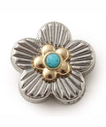 crocs Silver Turquoise Flower