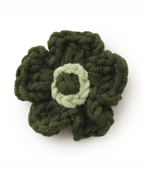 crocs Green Crochet Flower