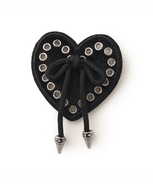 crocs Black Heart with Bow