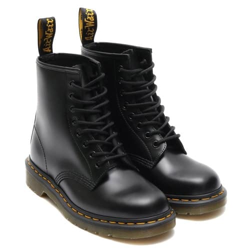 Dr.Martens 1460 8EYEBOOT black leather boots with yellow stitching from Japan