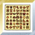 Pokemon Hand Towel Game dot gold and silver from Japan, featuring gold and silver accents
